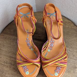Exchange multi color size 7 heel sandle.